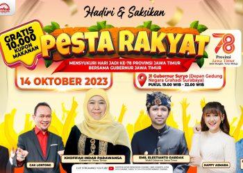 Happy Asmara dan 10.000 kupon Makan Gratis Bakal Meriahkan Pesta Rakyat HUT Pemprov Jatim ke 78