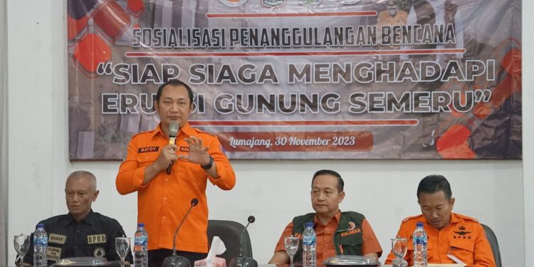 Antisipasi Erupsi Gunung Semeru di Akhir Tahun, BPBD Jatim Gelar Sosialisasi Kesiapsiagaan Bencana