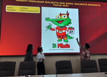 KPU Kota Surabaya mengenalkan Si Mbois maskot Pilkada Kota Surabaya 2024