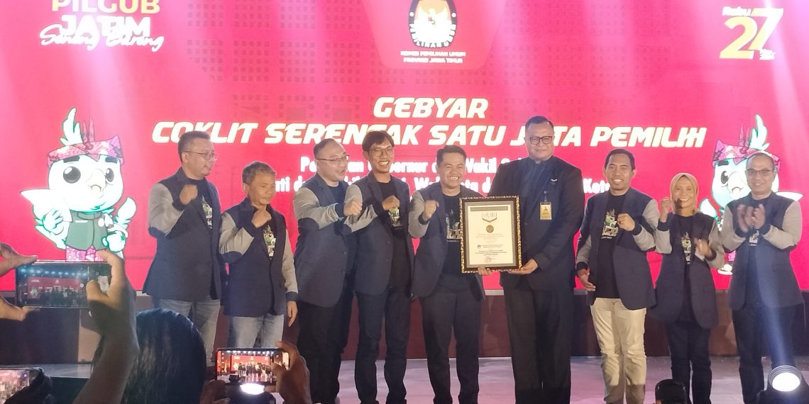 KPU Jatim Raih Rekor MURI: Coklit Serentak di Hari Pertama Berhasil Catat 1 Juta Pemilih