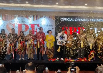 Suasana acara seremonial pembukaan SPE 2024 ditandai dengan pemotongan pita bersama sama
