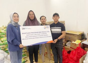 BRI Surabaya Diponegoro Rayakan Tahun Baru Islam, Bagikan Ribuan Paket Sembako Pada Warga Kurang Mampu