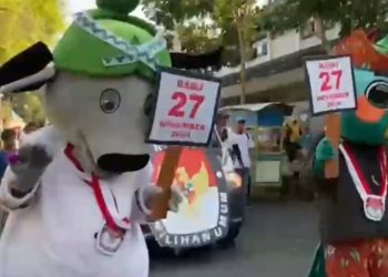 Tingkatkan Partisipasi Pemilih, KPU Jombang Kirab Maskot Pilkada Serentak