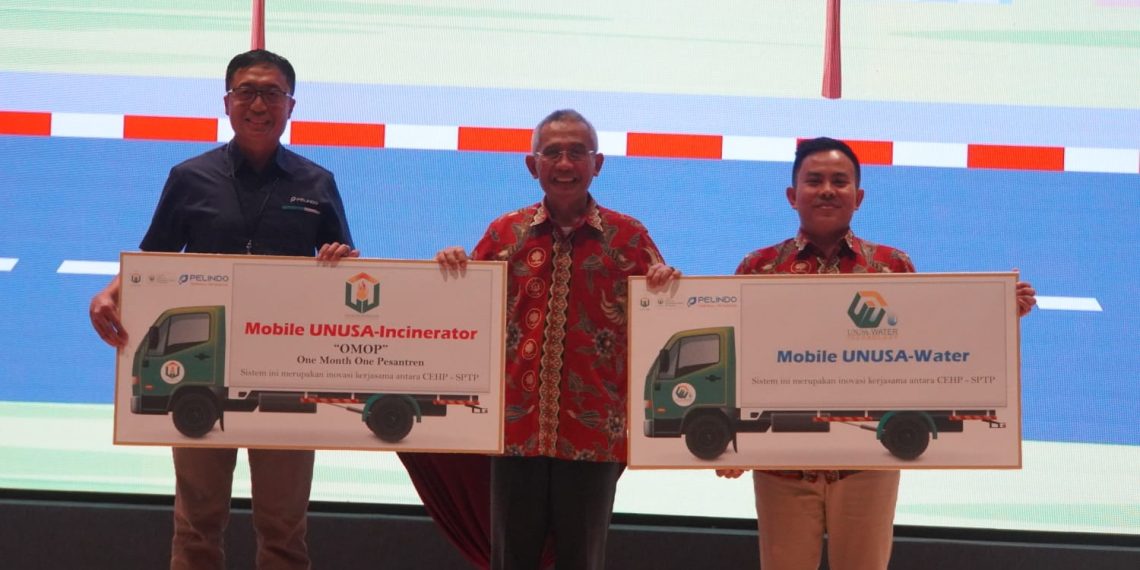 Atasi Ketersediaan Air Bersih di Pesantren, Unusa bersama PT Pelindo Luncurkan Inovasi Mobil Water Treatment dan Incinerator