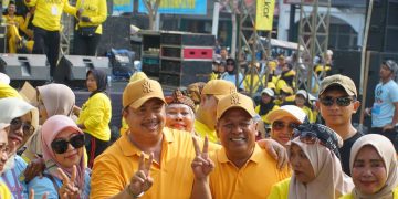 Senam Bersama Warsubi – Salman, Ketua Golkar Jombang Wajibkan Kader Menangkan Pilbup