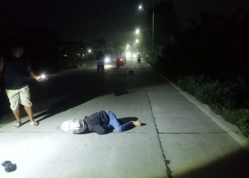 Pemotor Tewas Terjerat Kabel di Jalan Raya Karangpakis Kabuh