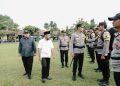Pastikan Kamtibmas Aman dan Kondusif, Kapolres Jombang Pimpin Apel Pergeseran Personel ke TPS