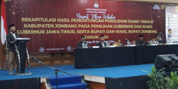 KPU Jombang Gelar Rapat Pleno Terbuka Rekapitulasi Pilkada 2024