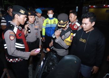 Patroli Gabungan Amankan Tujuh Remaja Pesta Miras dan Ratusan Botol Miras Berbagai Merk