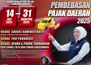 Pemprov Jatim Gelar Pemutihan Pajak Kendaraan Bermotor 2025.Catat Tanggalnya