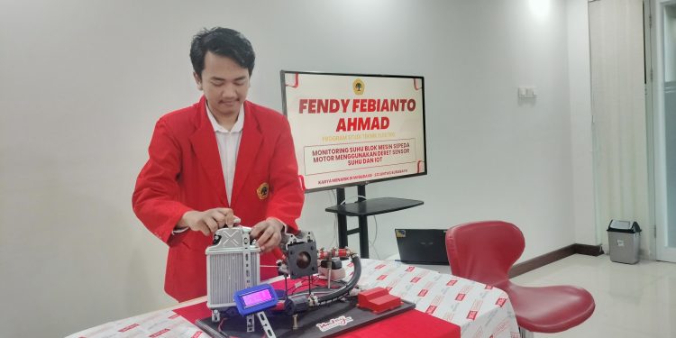 Fendy Febianto Ahmad Mahasiswa Fakultas Tehnik Eletro Untag Surabaya Ciptakan Alarm Pintar Cegah Motor  Over Heat
