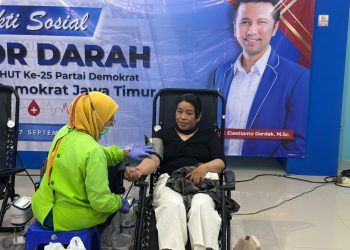 HUT ke-25, Partai Demokrat Gelar Donor Darah Serentak di 38 DPC se-Jatim